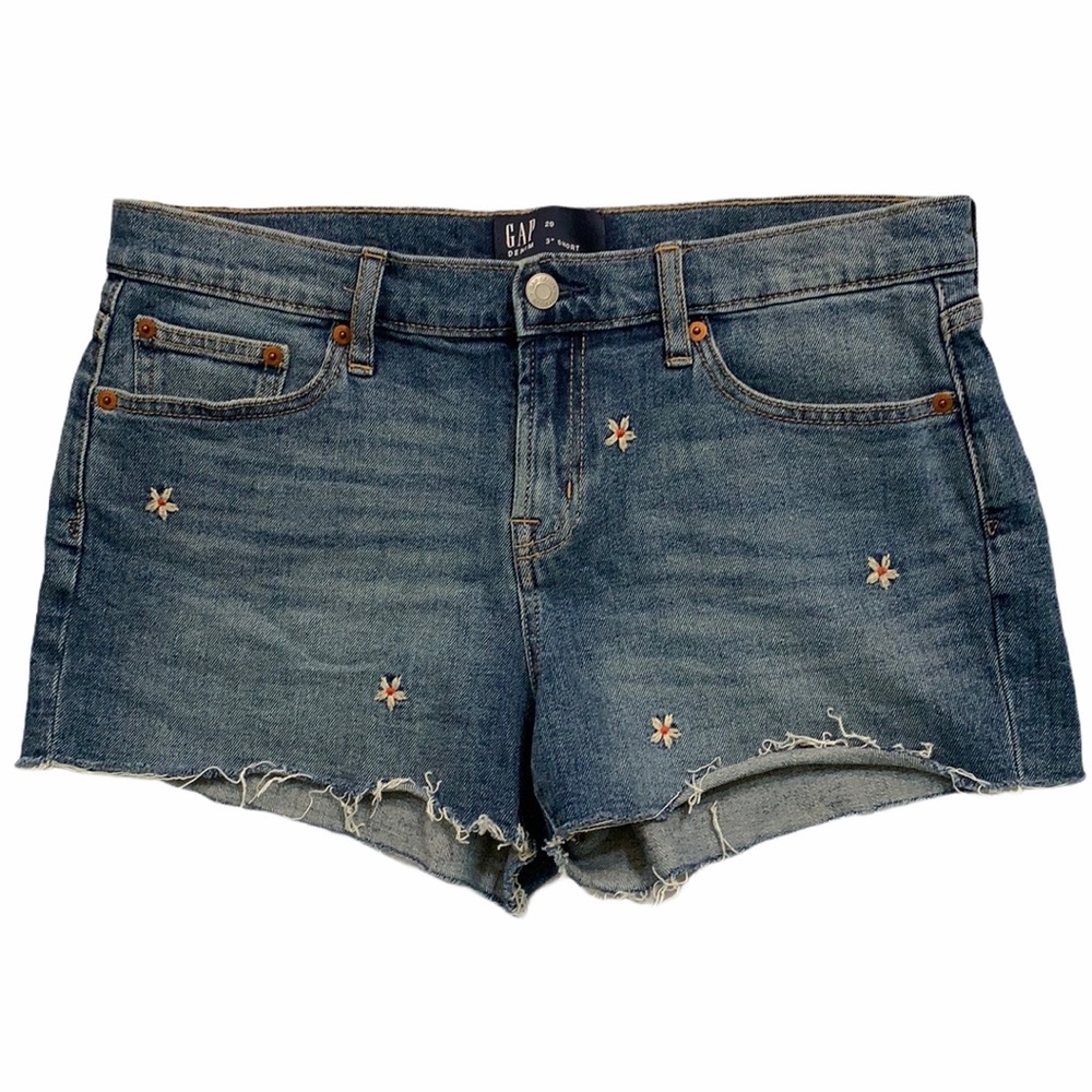 Gap Flowered Jean Shorts Size 29
